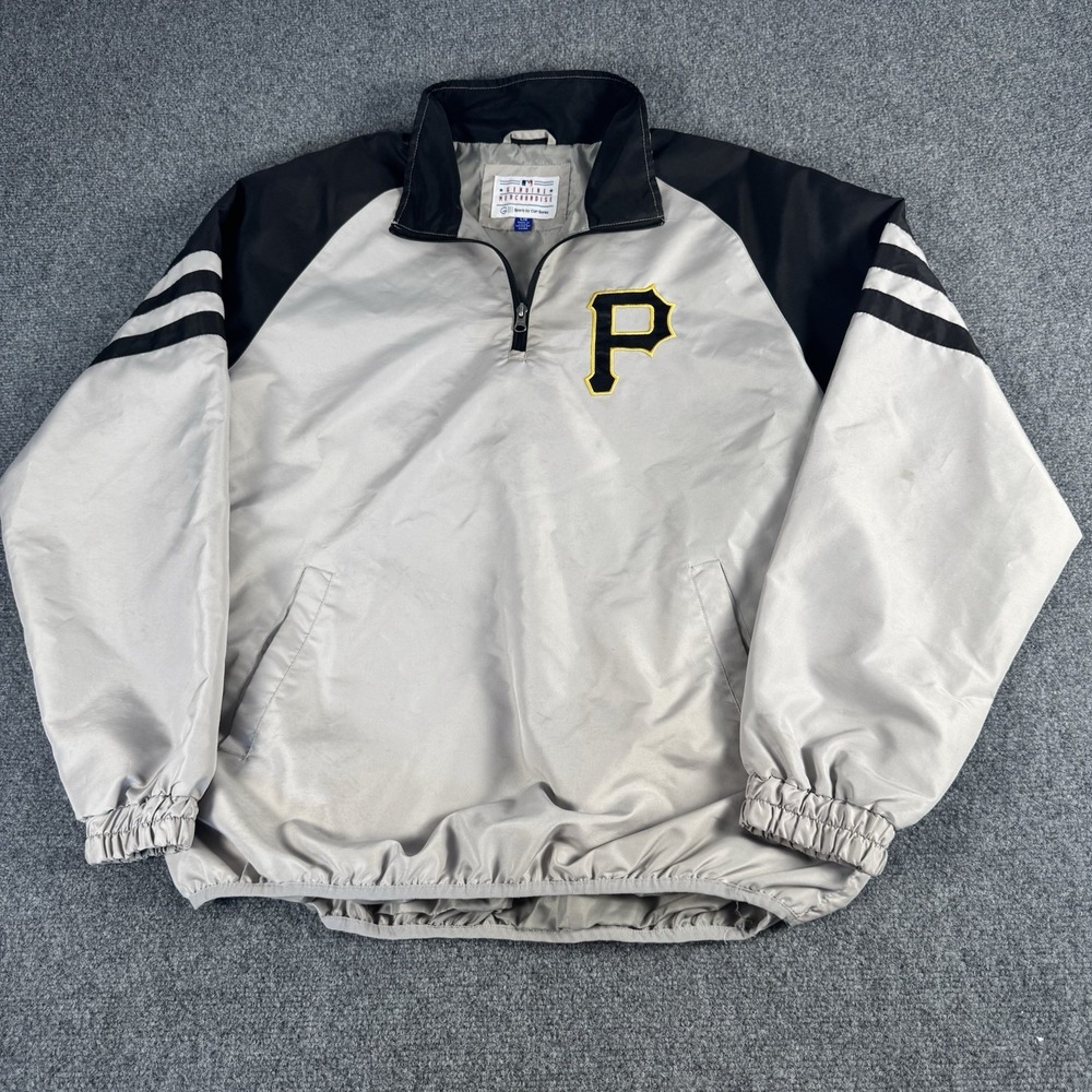 Vintage Pittsburgh Pirates Pullover Windbreaker Crewneck Large G III Carl Banks